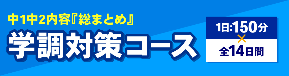 夏期講座 学調対策コース