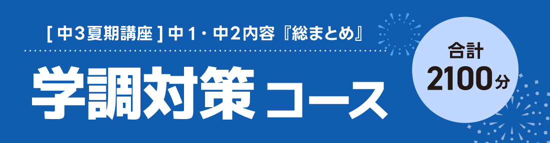 夏期講座 学調対策コース