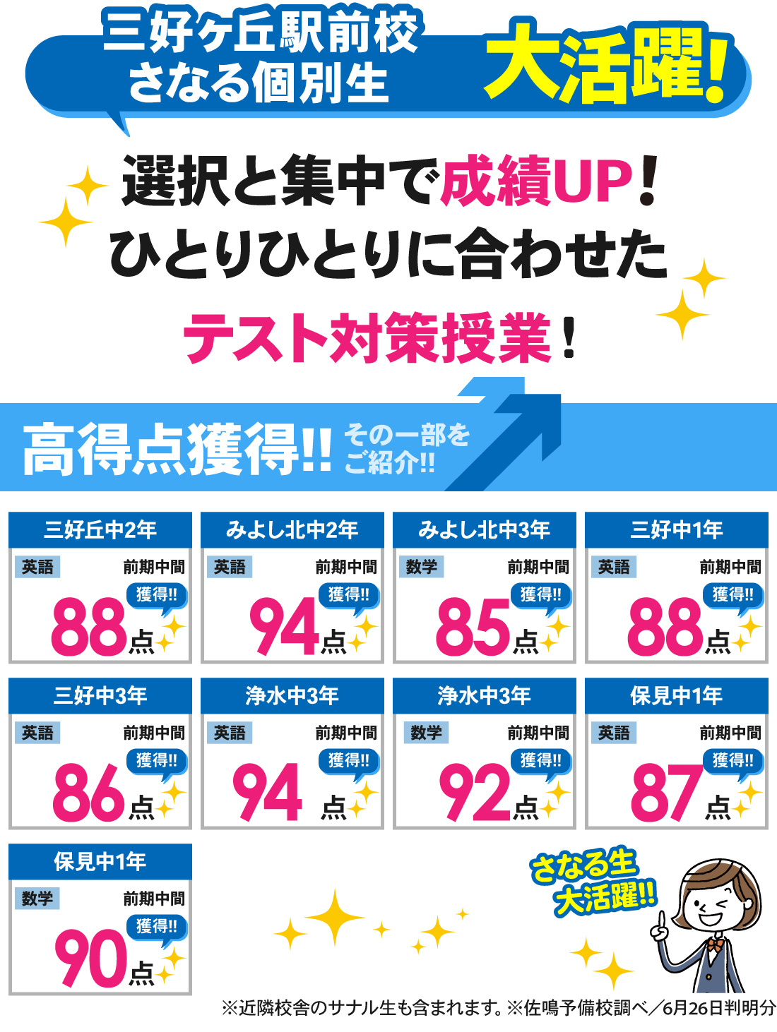 三好ケ丘駅前校_前期中間テスト結果