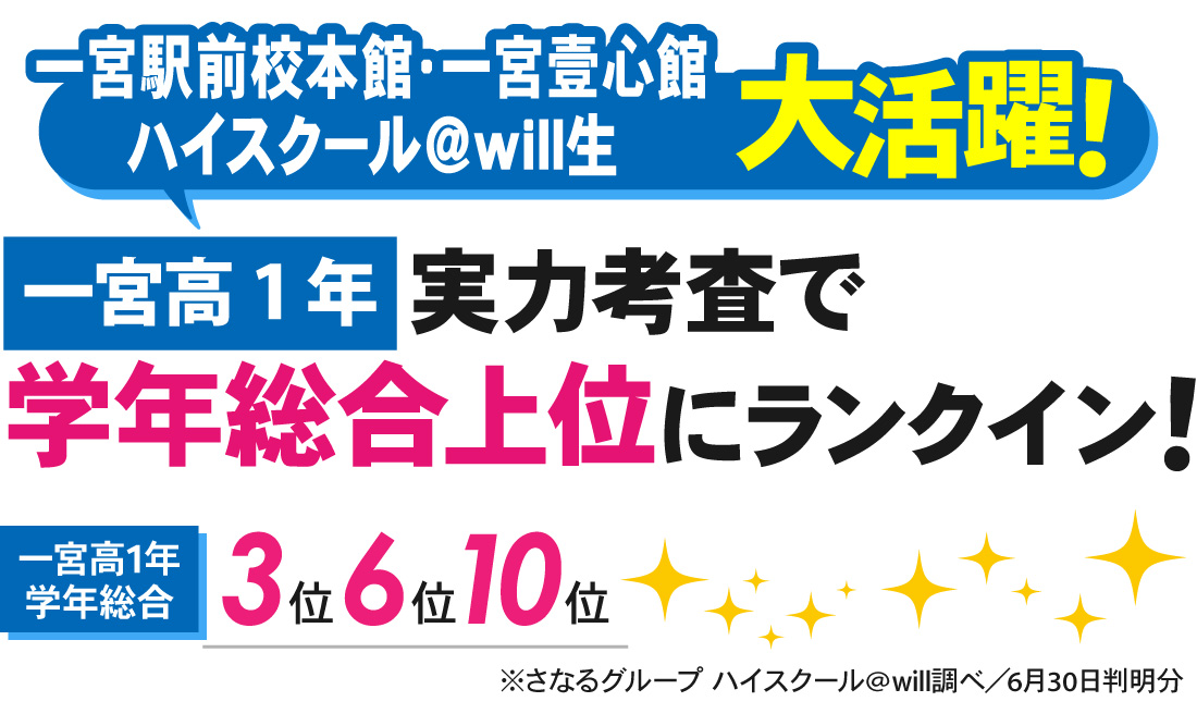 一宮駅前校_【6月】一宮高1年 実力考査結果