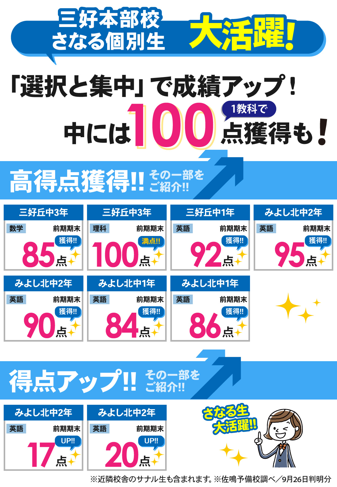 三好本部校_前期期末テスト結果