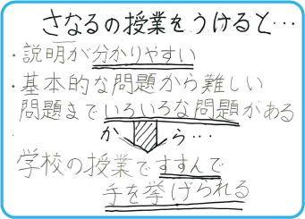 若林駅前校_生徒の声