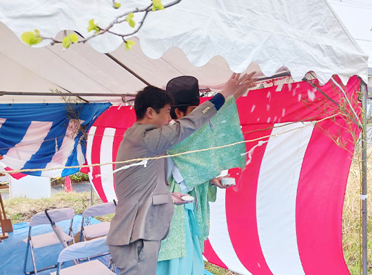 地鎮祭の様子①