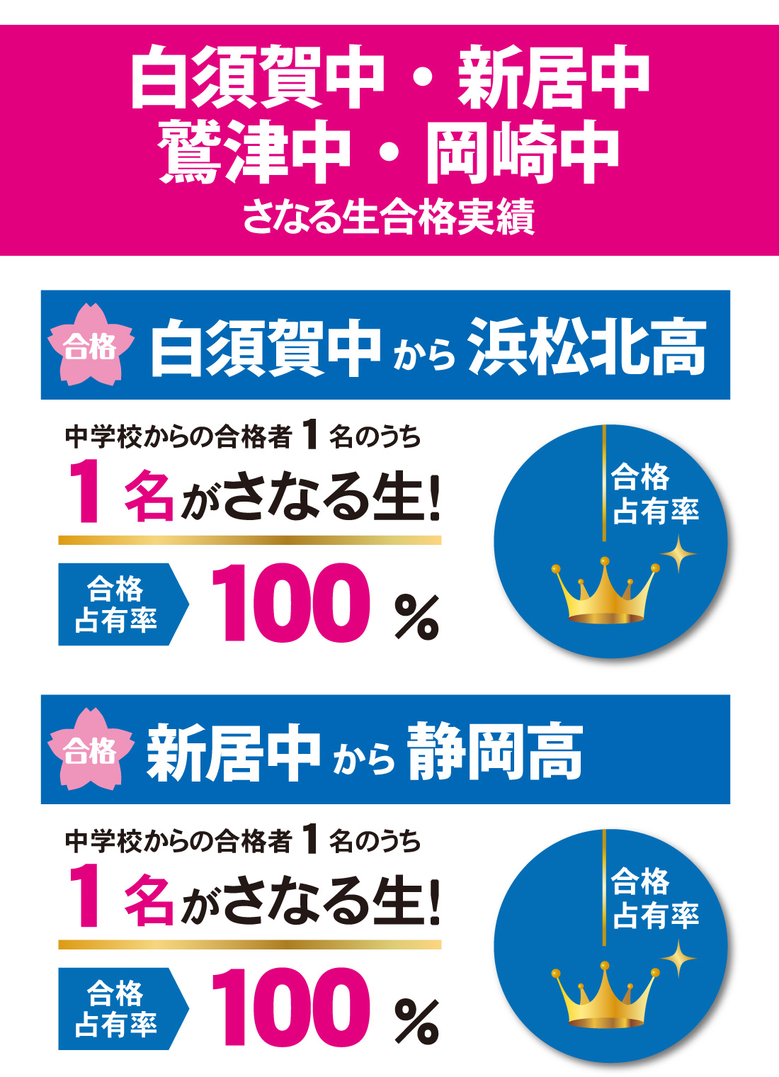 静岡県高校入試 合格実績