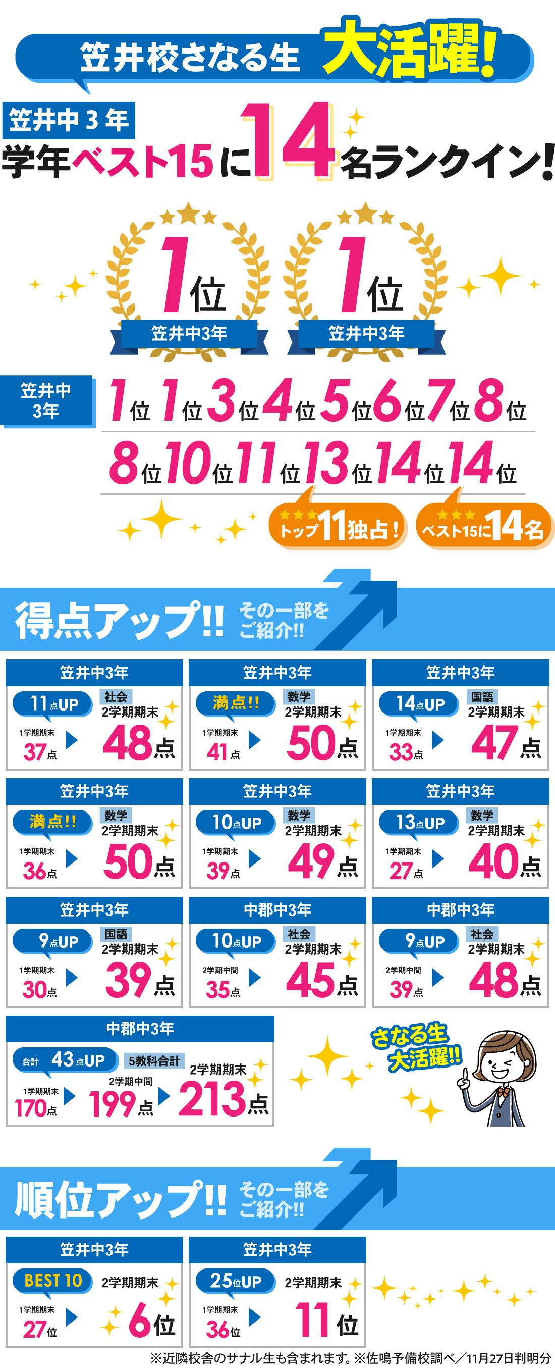 笠井校_中学生|2学期期末テスト